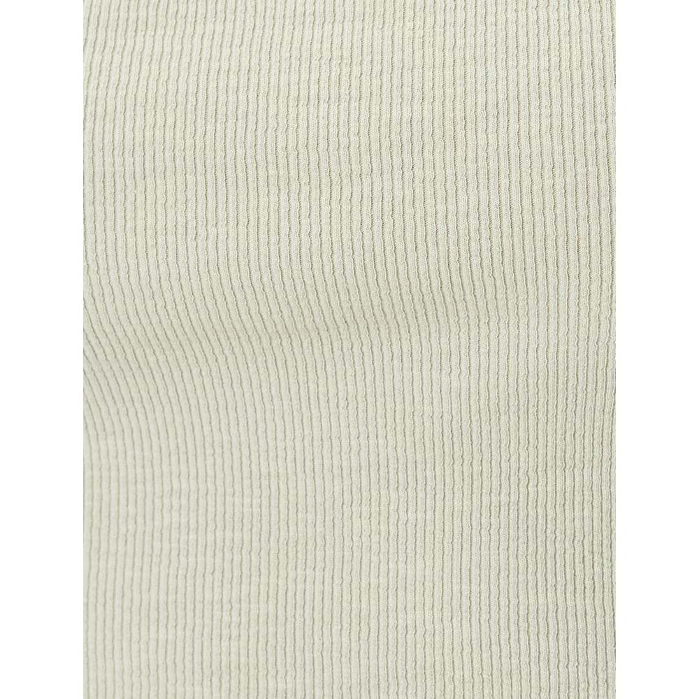 Sırt Dekolteli Tişört Crop Kısa Kollu Fitilli Slim Fit - KOTON - 4SAL10804IK - HAKİ - M