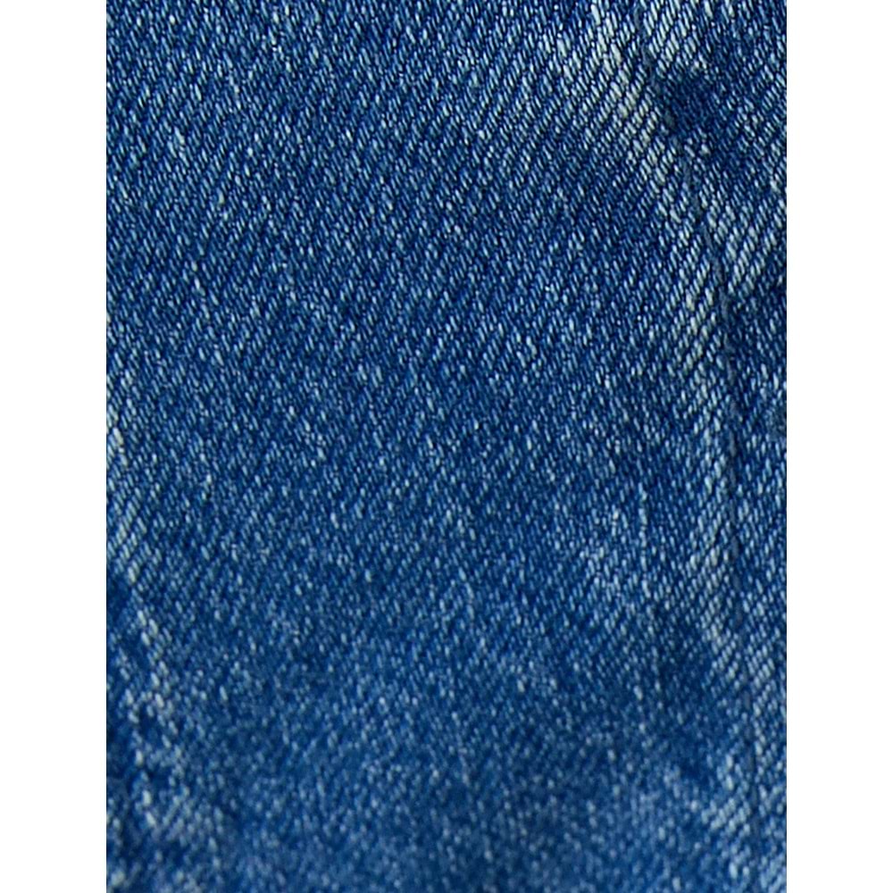 Geniş Kısa Paça Kot Pantolon Düğmeli Yüksek Bel - Sandra Jeans - KOTON - 4SAL40087MD - ORTA İNDİGO - 31/32