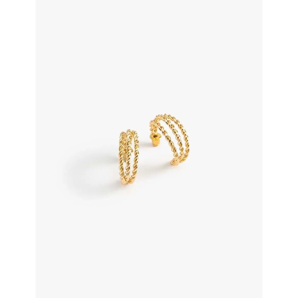 Kadın Burgu Halka Küpe 2 Sıra