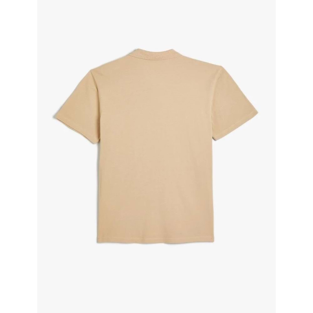 Polo Yaka Tişört Slim Fit Düğmeli Kısa Kollu - KOTON - 4SAM10113MK - YEŞİL - XL