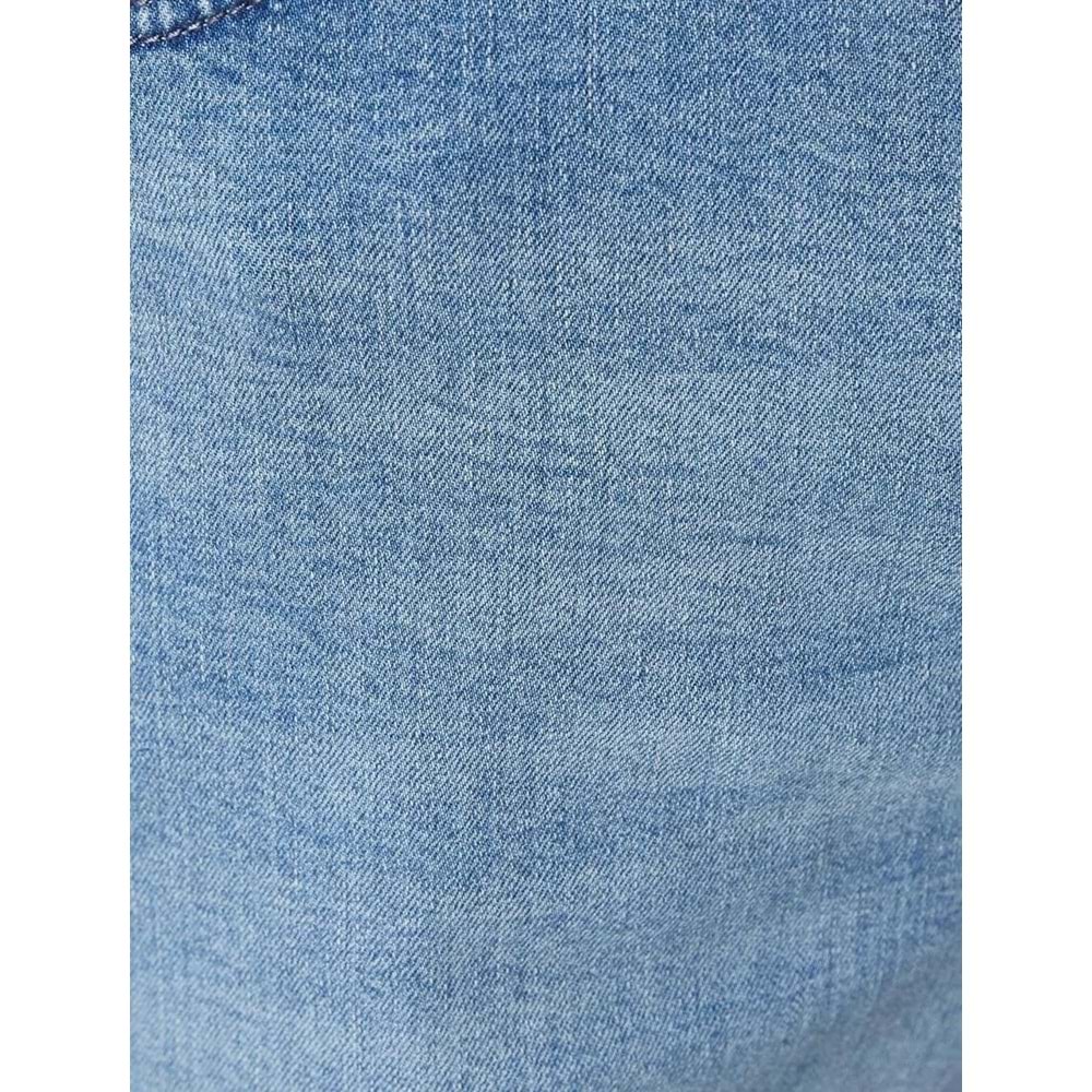 Kot Şort Slim Fit Düğmeli Cepli Katlı Paça - KOTON - 4SAM40312ND - AÇIK İNDİGO - 34