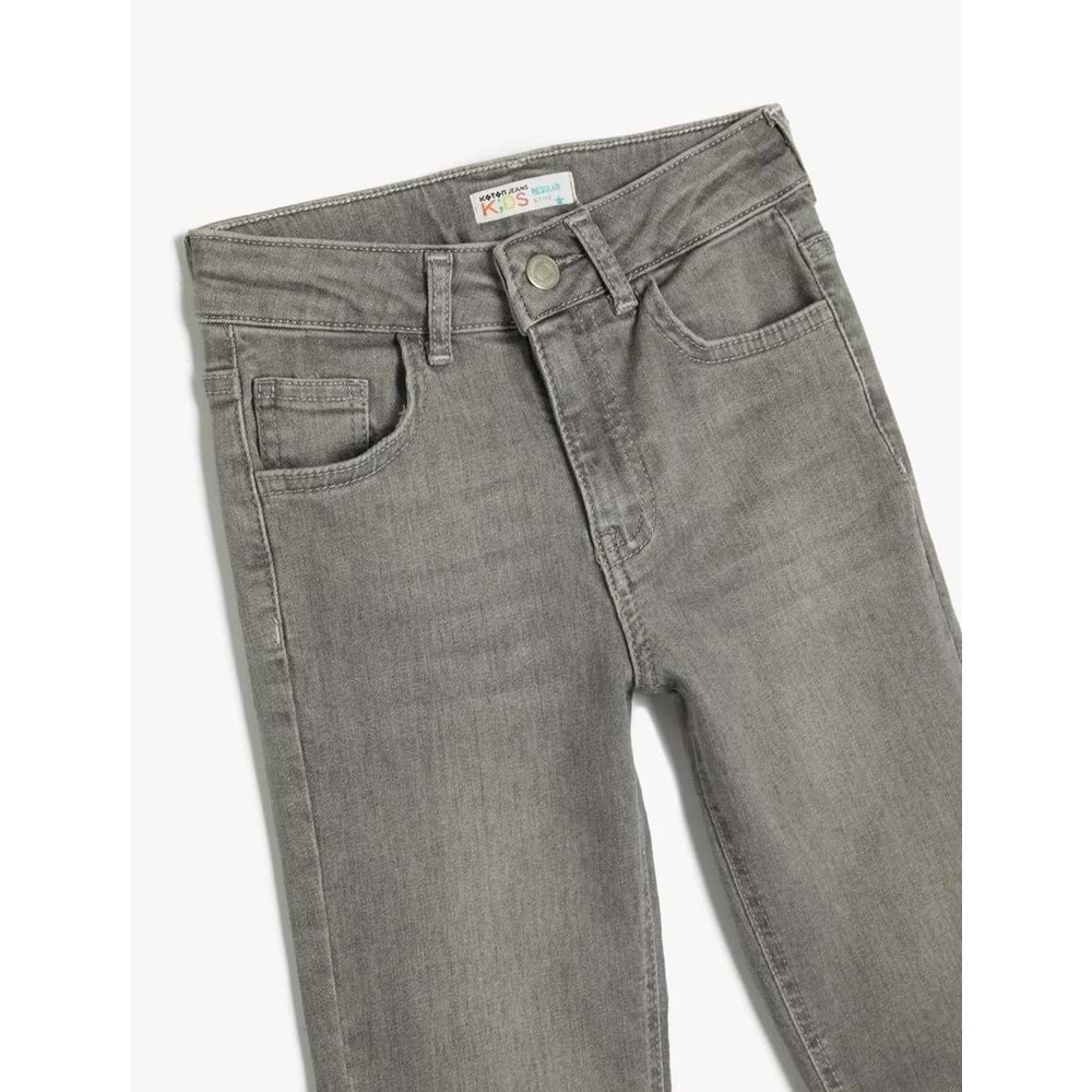 Erkek Çocuk Giyim Kot Pantolon - KOTON - 4SKB40036TD - GRİ - 7-8 YAŞ