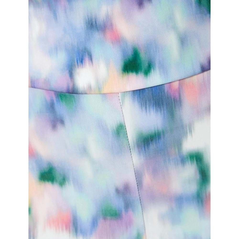 Spor Biker Tayt Yüksek Bel Batik Desenli Slim Fit - KOTON - 4SAK40061NK - LİLA DESENLİ - M