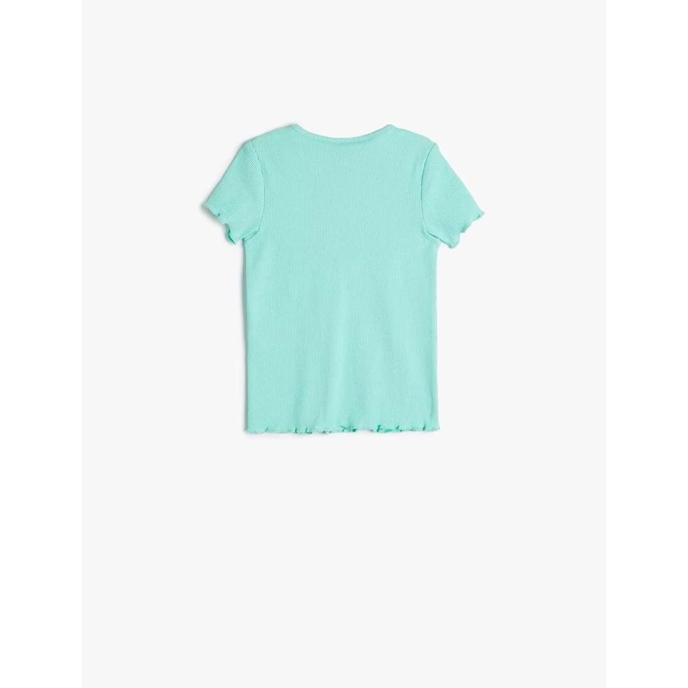 Kız Bebek Tişört Ribanalı İşleme Detaylı Pamuklu - KOTON - 4SMG10072AK - YEŞİL - 4-5 YAŞ