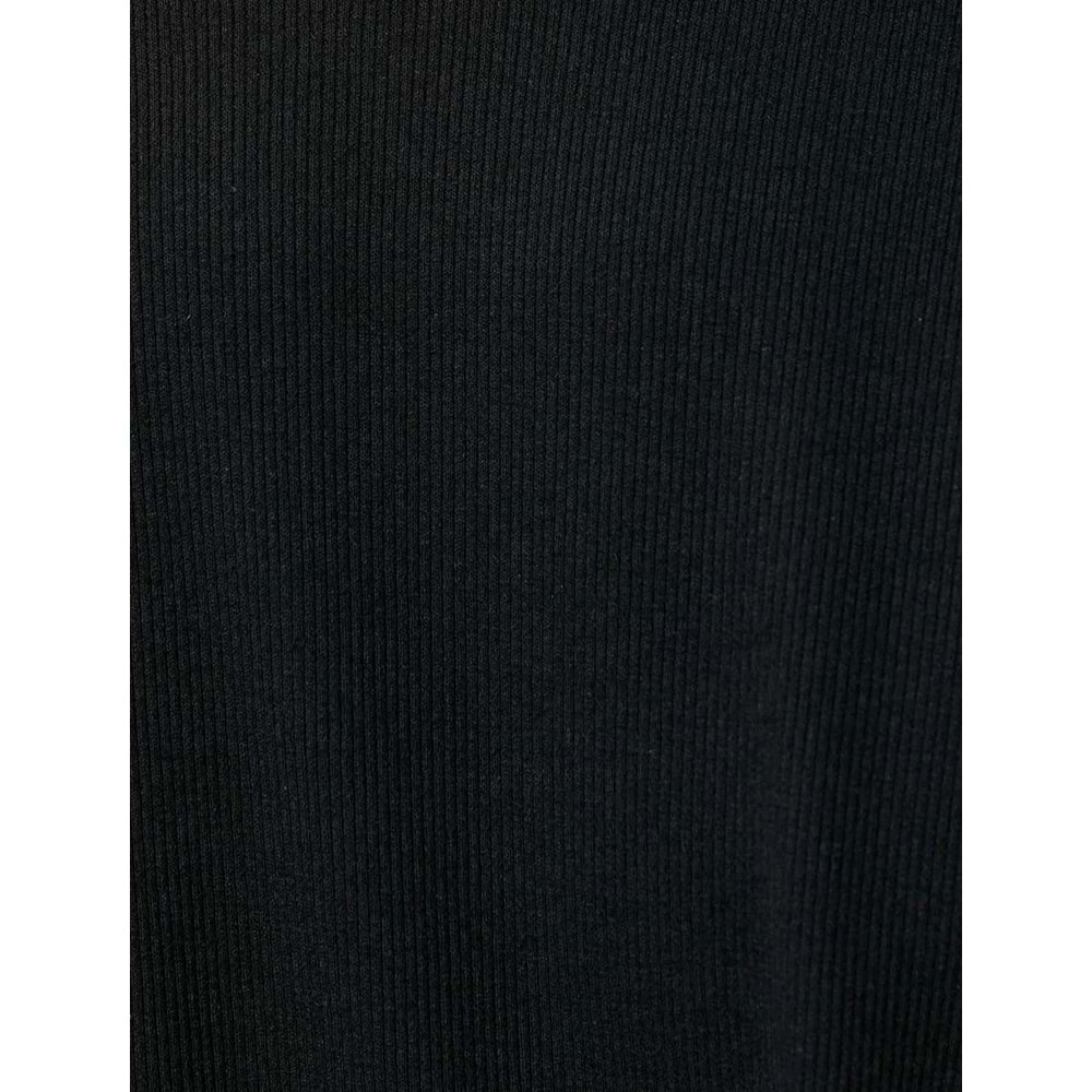 Fitilli Tişört Dokulu Bisiklet Yaka Kısa Kollu Pamuklu - KOTON - 4SAM10272HK - SİYAH - XL