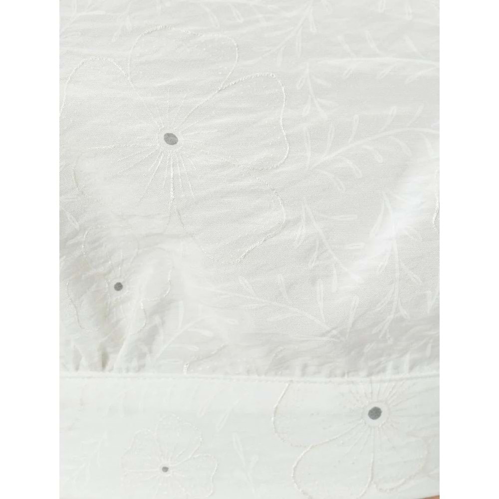Fisto Crop Üst Askılı Kare Yaka Viskon-KOTON-4SAK30052EW - EKRU DESENLİ - 38