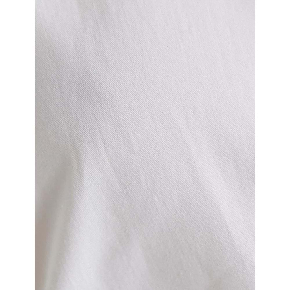Mini Gömlek Elbise Pencere Detaylı Düğmeli Kısa Kollu Pamuklu - KOTON - 4SAK80203UW - BEYAZ - 38