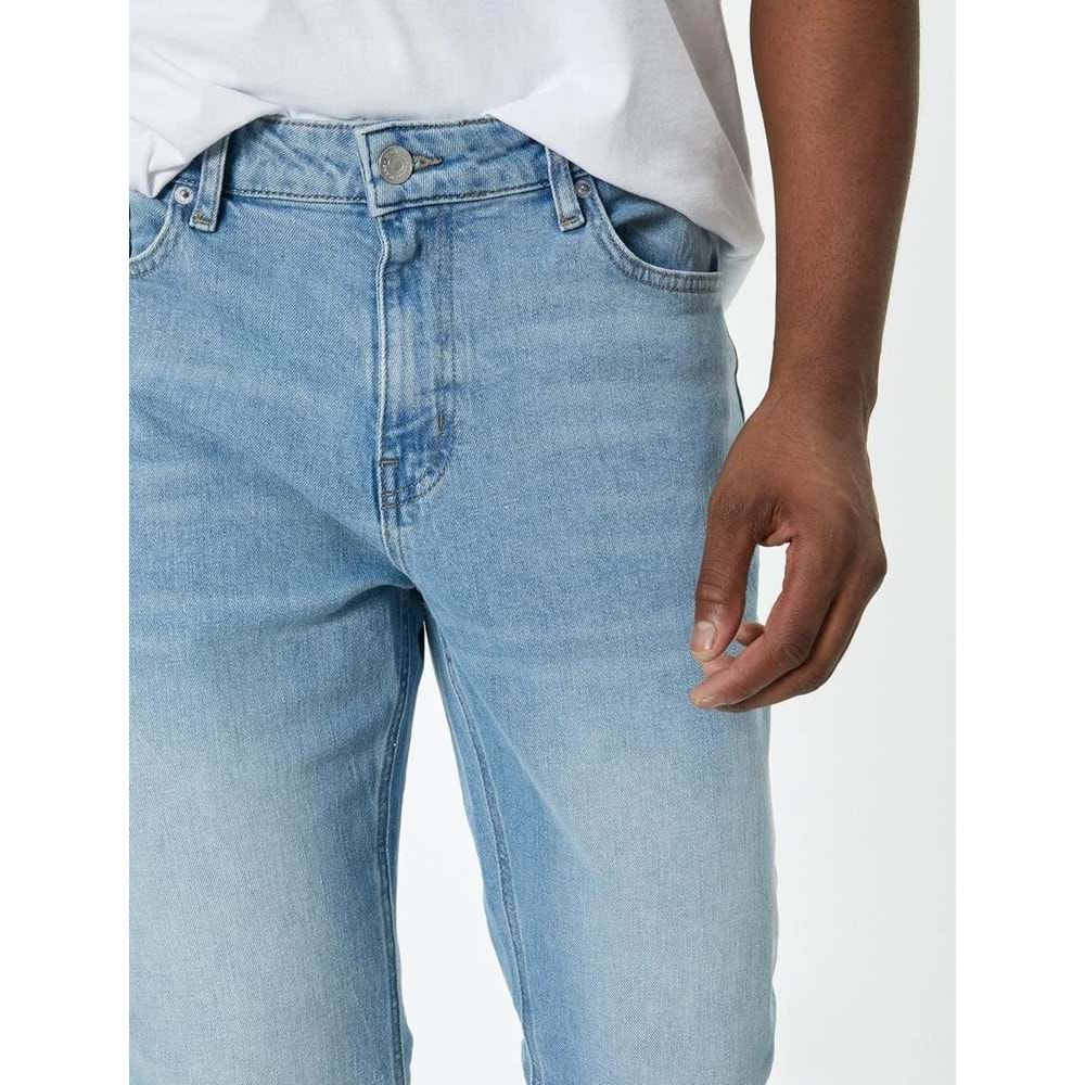 Slim Fit Kot Pantolon - Brad Jean - KOTON - 4SAM40107ND - AÇIK İNDİGO - 34/30