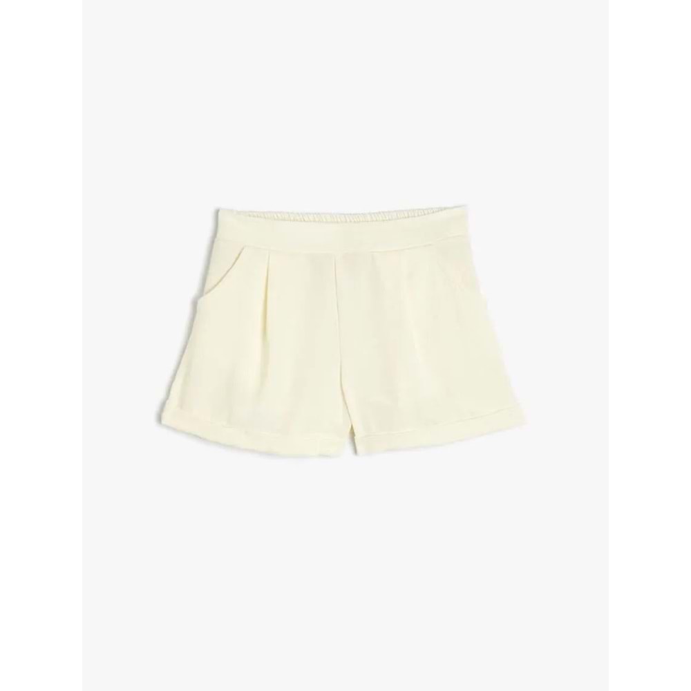 Kız Çocuk Basic Beli Bağlamalı Cepli - KOTON - 4SKG40066AW - EKRU - 5-6 YAŞ