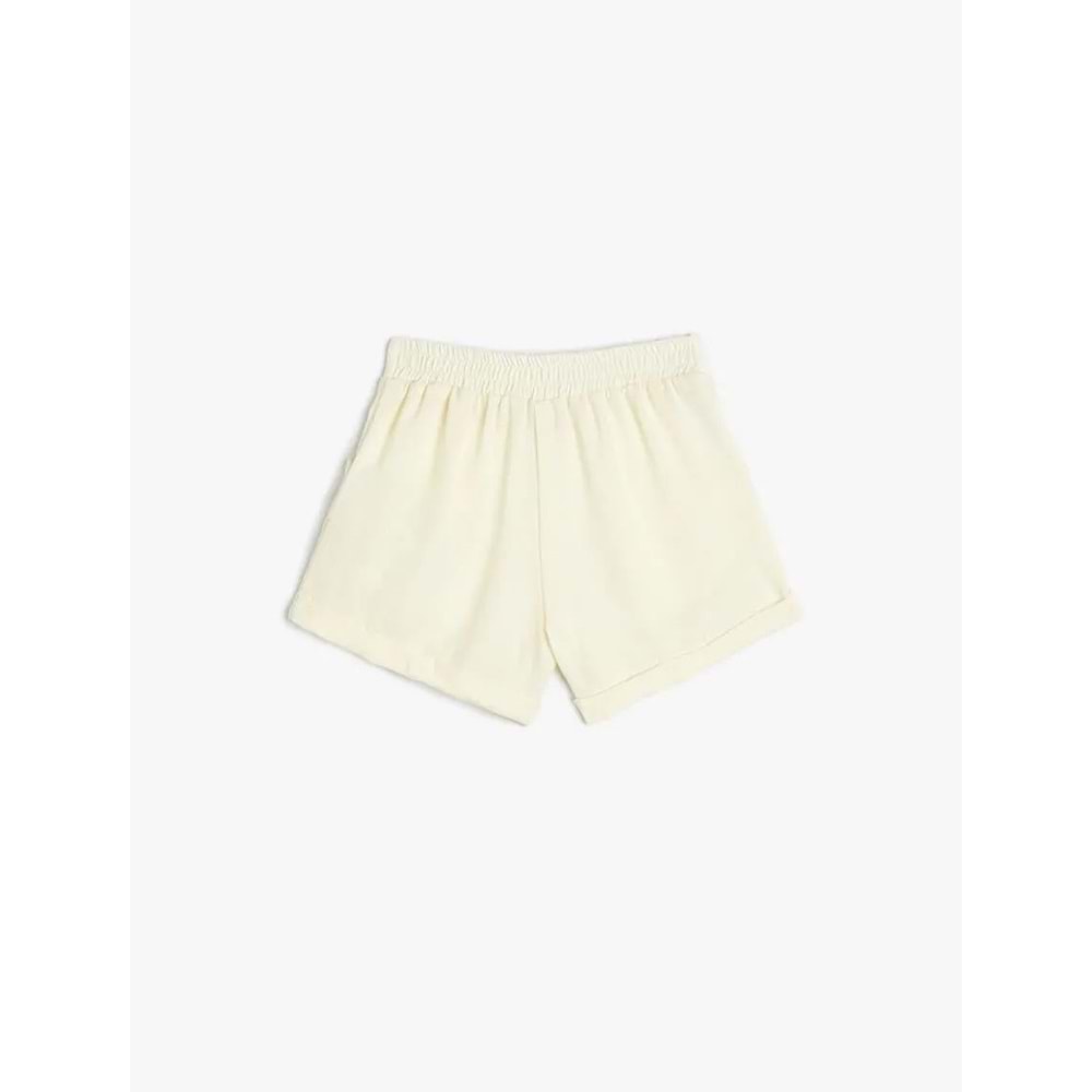 Kız Çocuk Basic Beli Bağlamalı Cepli - KOTON - 4SKG40066AW - EKRU - 5-6 YAŞ