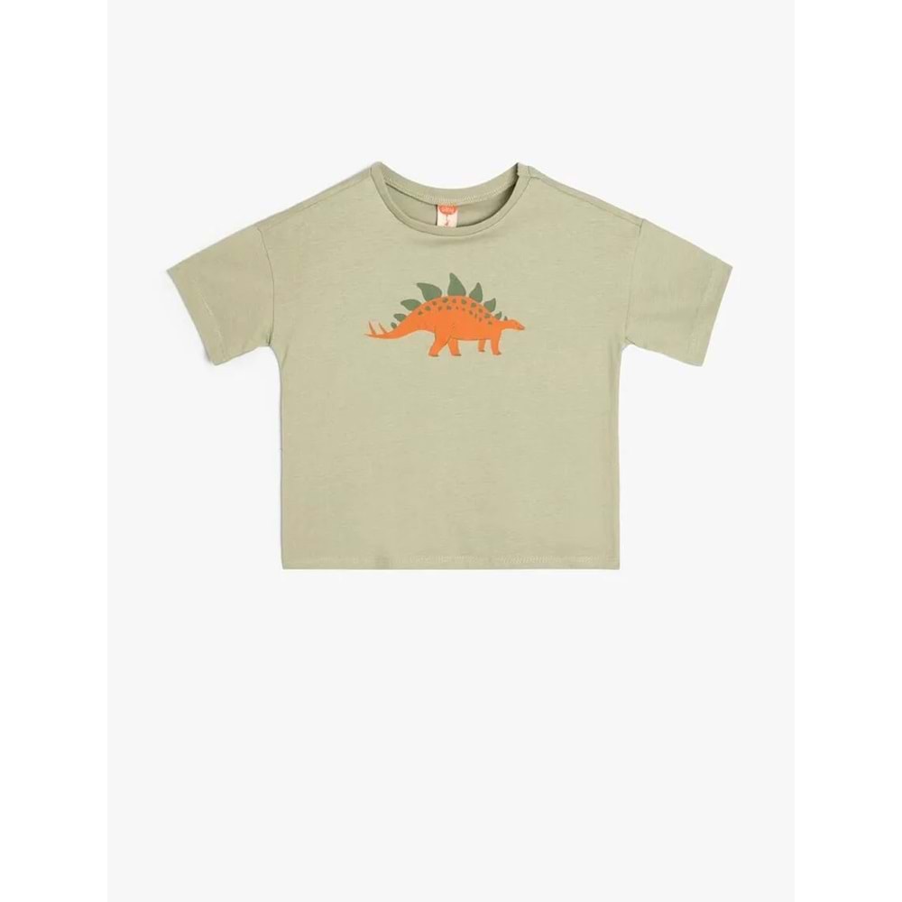 Erkek Bebek Giyim Tişört - KOTON - 4SMB10463TK - YEŞİL - 12-18 AY