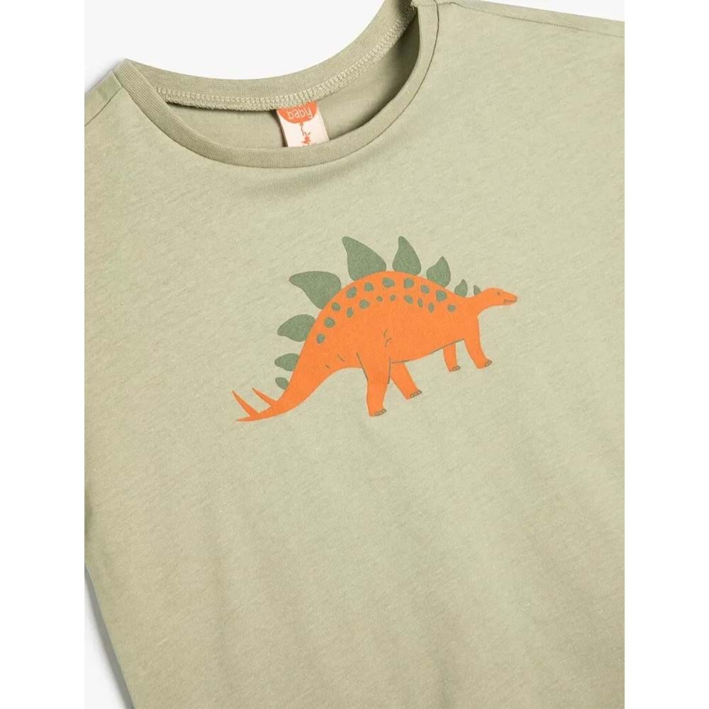 Erkek Bebek Giyim Tişört - KOTON - 4SMB10463TK - YEŞİL - 9-12 AY