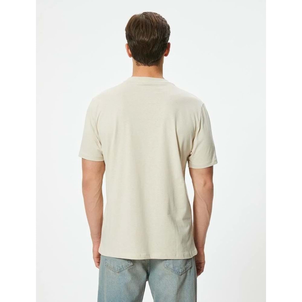 Erkek Giyim Tişört - KOTON - 4SAM10896HK - BEJ - M