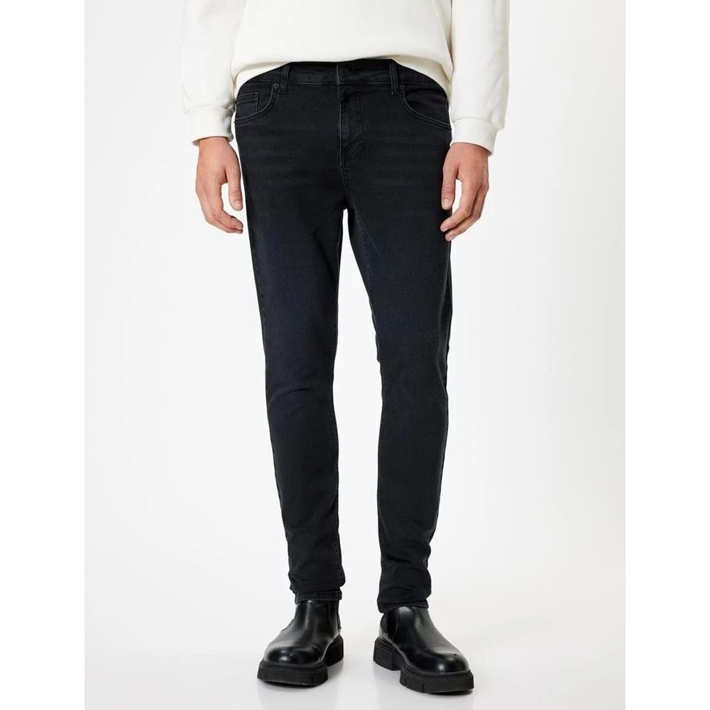 Erkek Giyim Skinny Fit Kot Pantolon - Michael Jean - KOTON - 5WAM40172ND - SİYAH - 30/30