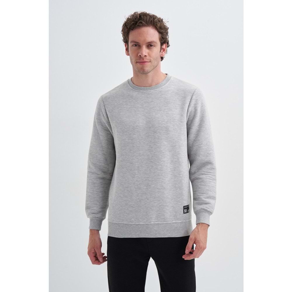 CAZ 5046 OTTOMAN SWEAT - CAZADOR - 24KCEEO05046 - GRİ MELANJ - M
