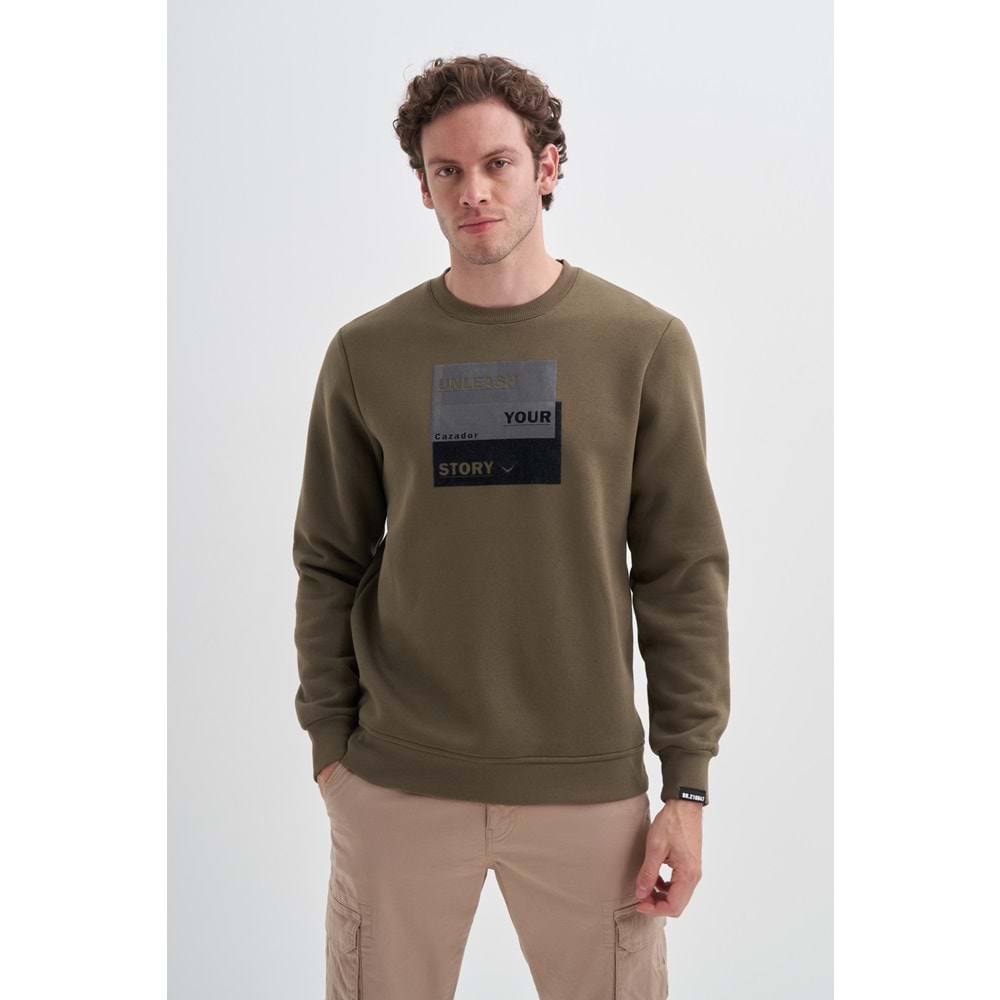 CAZ 5066 3 İPLİK SWEAT - CAZADOR - 24KCEEO05066 - HAKİ - L
