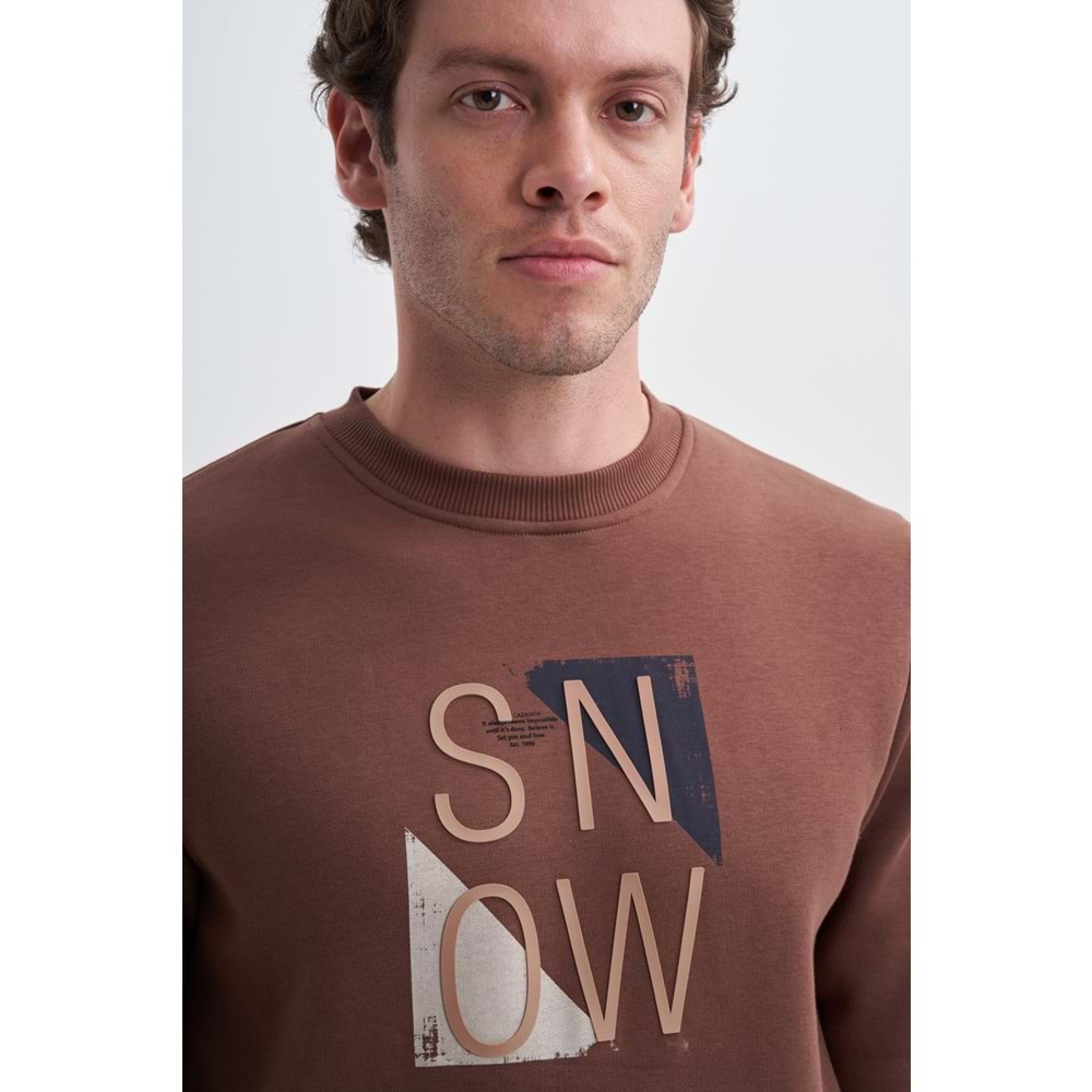 CAZ 5138 3 İPLİK SWEAT - CAZADOR - 24KCEEO05138 - KAHVERENGİ - L