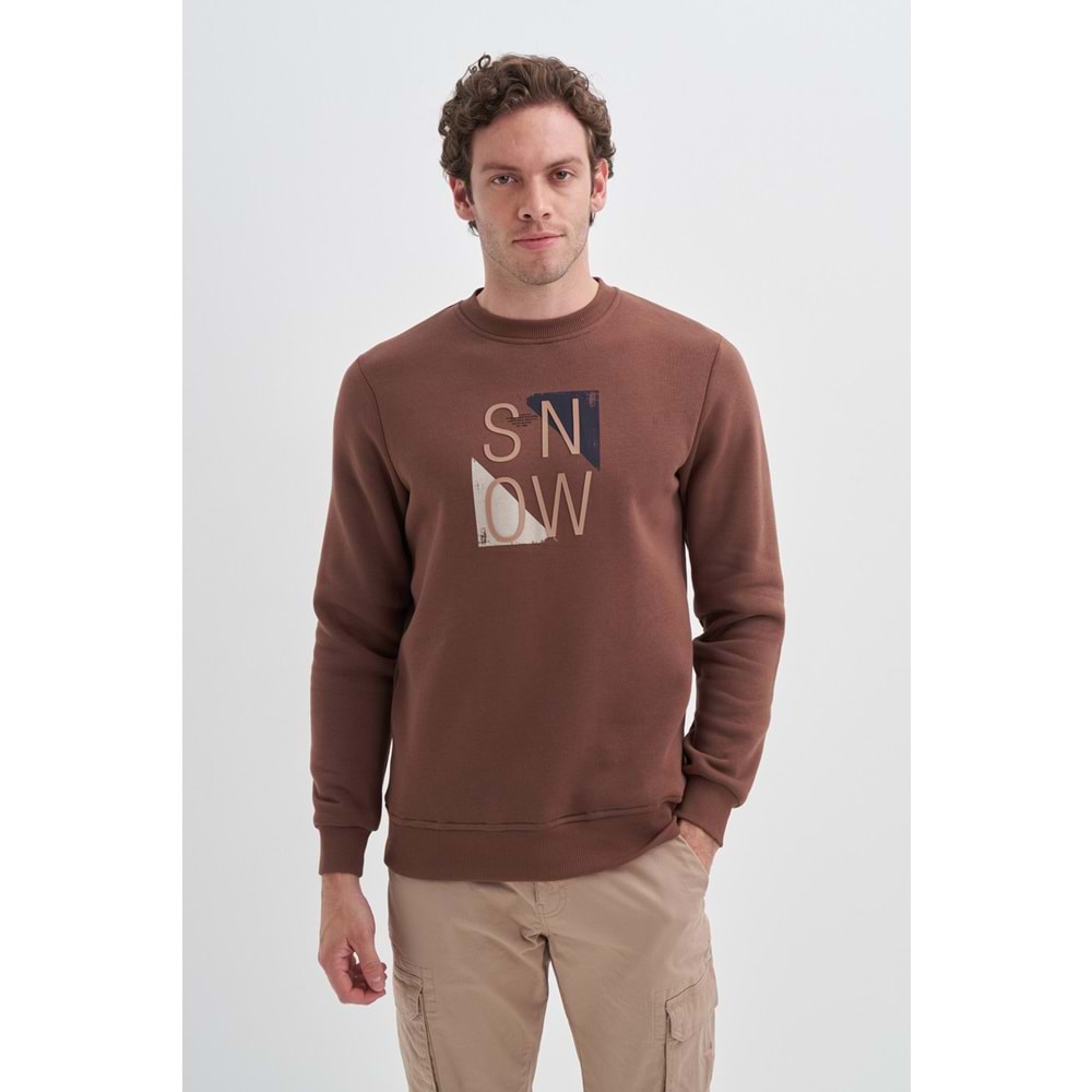 CAZ 5138 3 İPLİK SWEAT - CAZADOR - 24KCEEO05138 - KAHVERENGİ - L