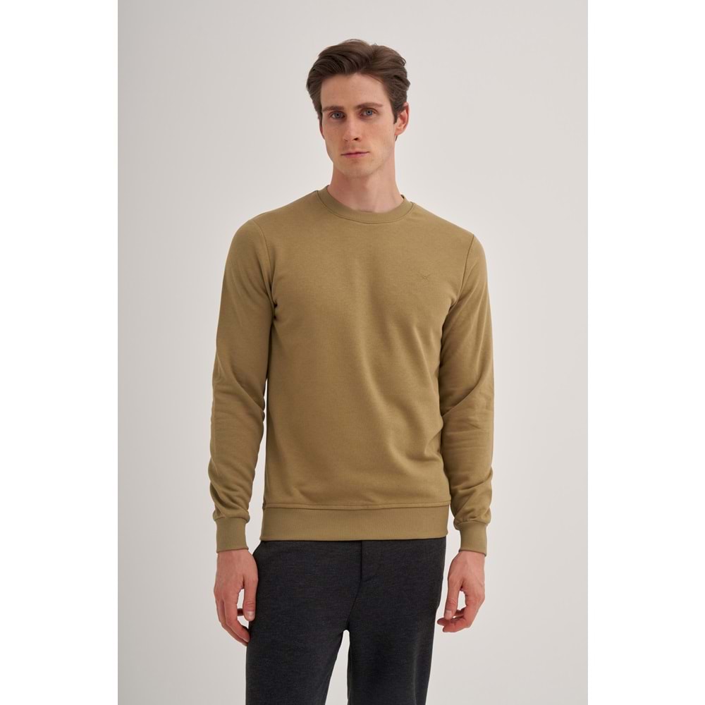 CAZ 5610 3 İPLİK SWEAT - CAZADOR - 24KCEEO05610 - ZEYTİN YEŞİLİ - M