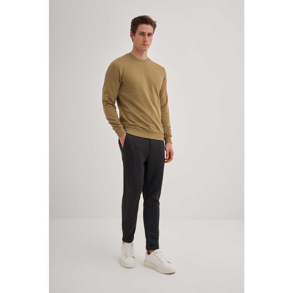 CAZ 5610 3 İPLİK SWEAT - CAZADOR - 24KCEEO05610 - ZEYTİN YEŞİLİ - M