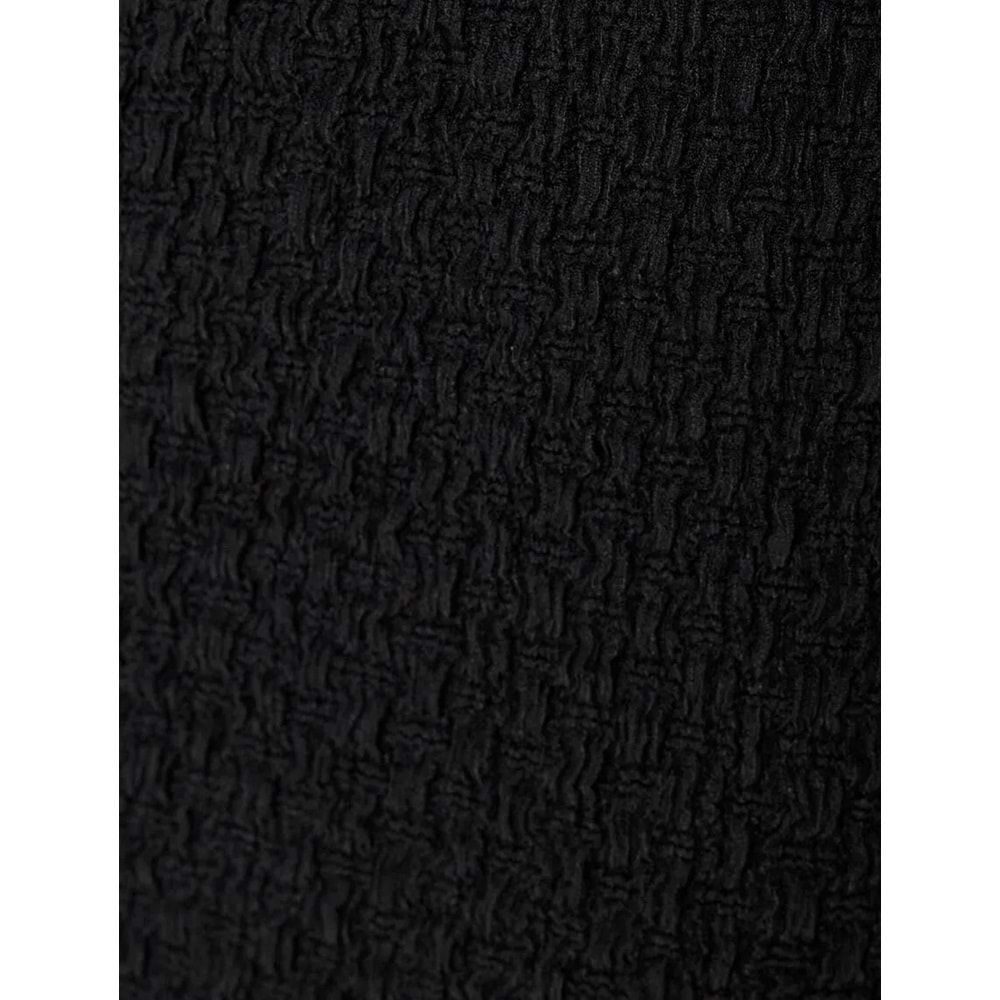 Dokulu Kalem Etek Midi Boy Yırtmaç Detaylı Slim Fit - KOTON - 5WAK10083EK - SİYAH - XL