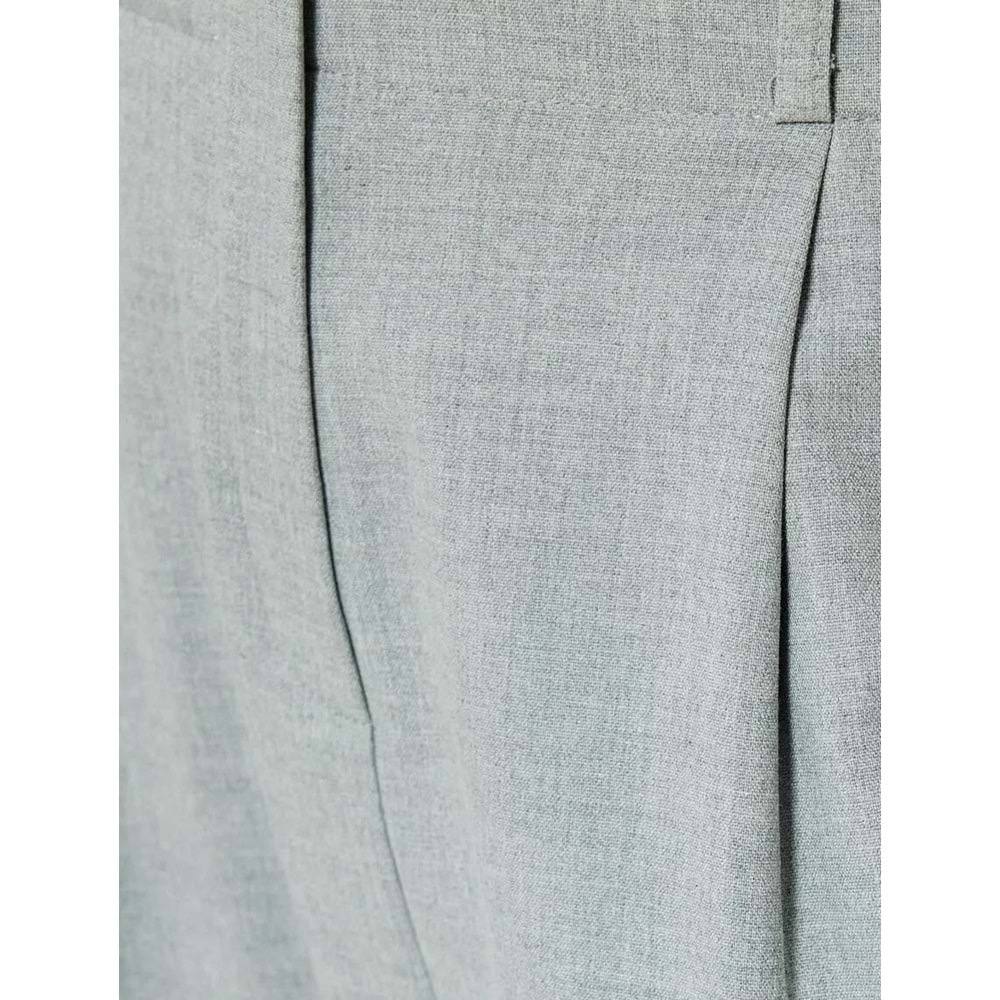 Kumaş Pantolon Crop Paça Cepli Pile Detaylı - KOTON - 5WAK40008PW - GRİ - 44