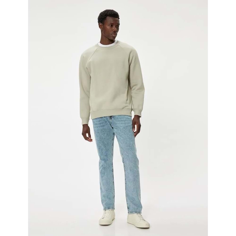 Straight Fit Kot Pantolon - Mark Jean - KOTON - 5WAM40155ND - AÇIK İNDİGO - 34/30