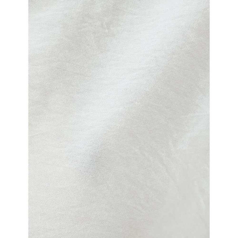 Viskon Gömlek Renk Kontrastlı Uzun Kollu TENCEL™ Kumaş - KOTON - 5WAK60056PW - KIRIK BEYAZ - 34