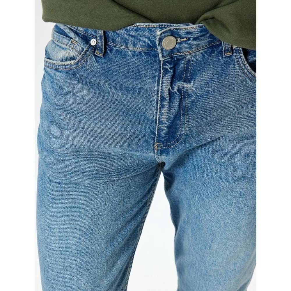 Slim Fit Kot Pantolon - Brad Jean - KOTON - 5WAM40168ND - ORTA İNDİGO - 34/30