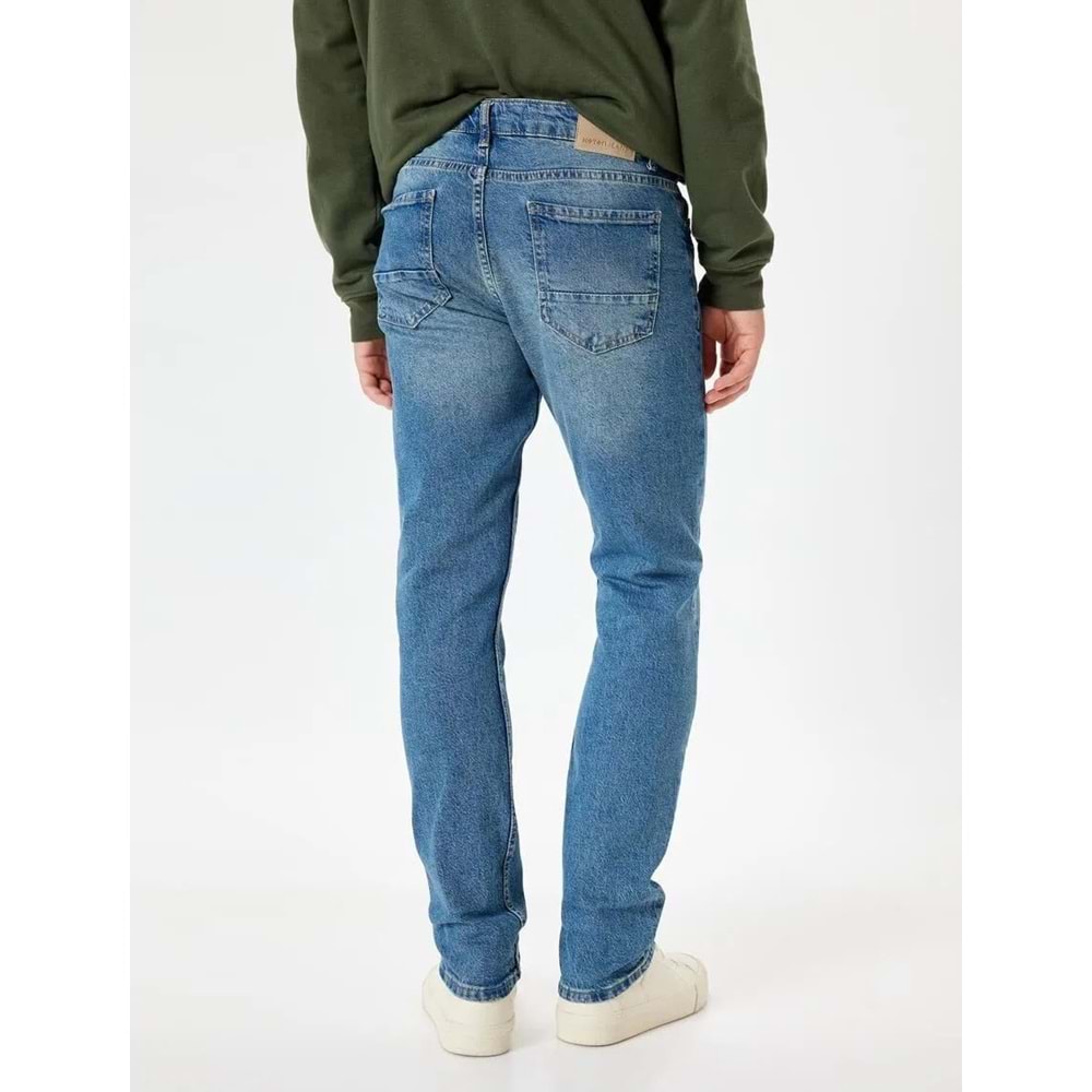 Slim Fit Kot Pantolon - Brad Jean - KOTON - 5WAM40168ND - ORTA İNDİGO - 34/30