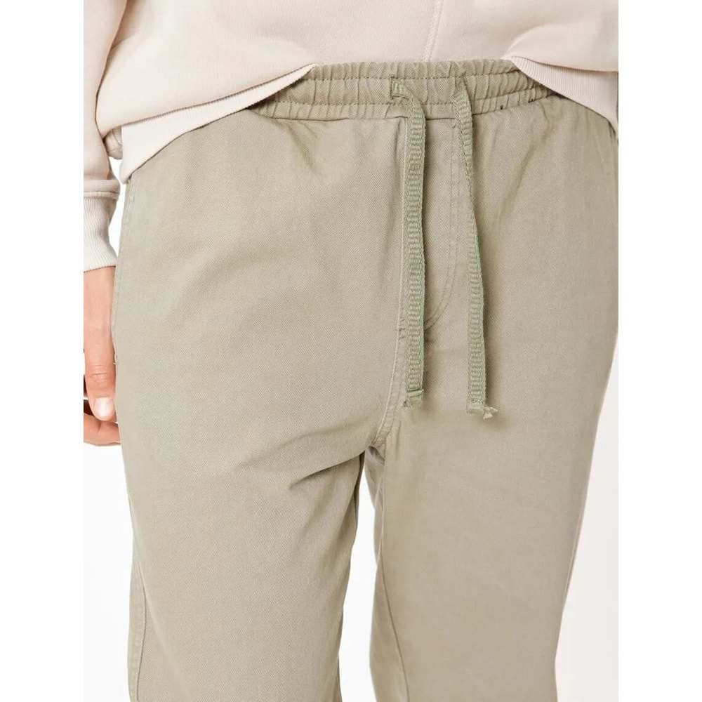 Gabardin Pantolon Beli Bağcıklı Cep Detaylı Pamuklu - KOTON - 5WAM40008HW - HAKİ - 42