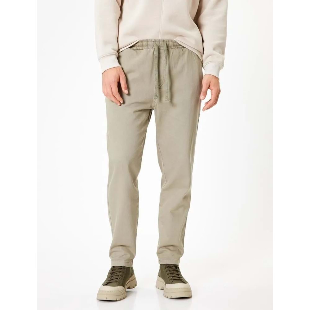 Gabardin Pantolon Beli Bağcıklı Cep Detaylı Pamuklu - KOTON - 5WAM40008HW - HAKİ - 42