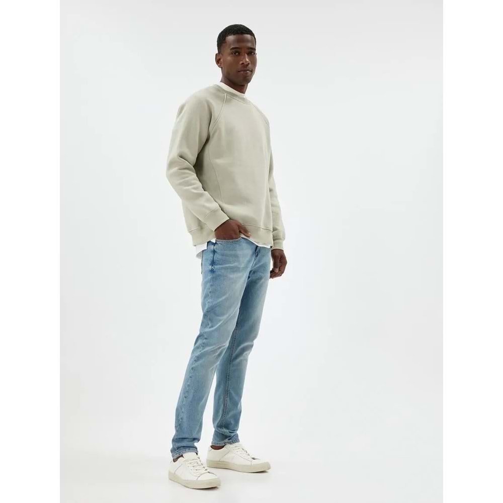 Slim Fit Kot Pantolon - Brad Jean - KOTON - 5WAM40002ND - AÇIK İNDİGO - 33/32