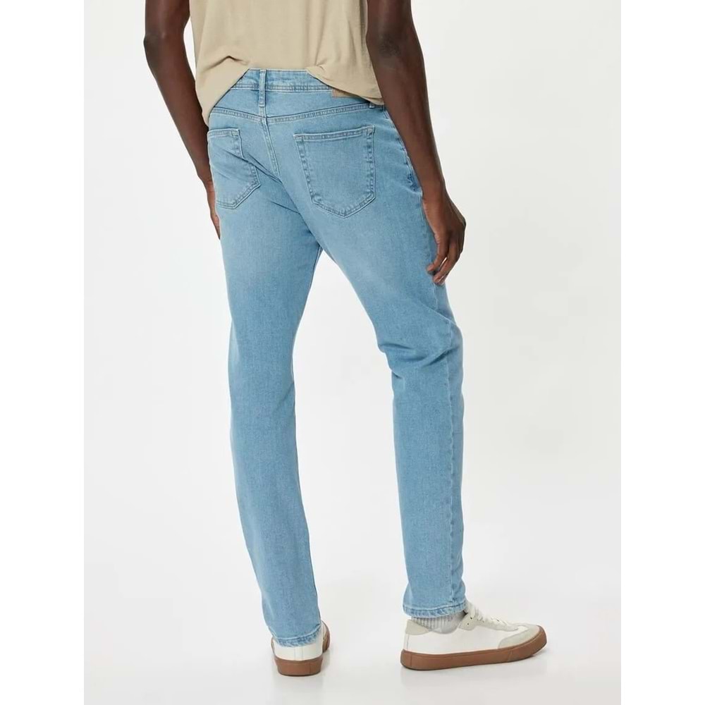 Slim Fit Kot Pantolon - Brad Jean - KOTON - 5WAM40004ND - AÇIK İNDİGO - 32/32