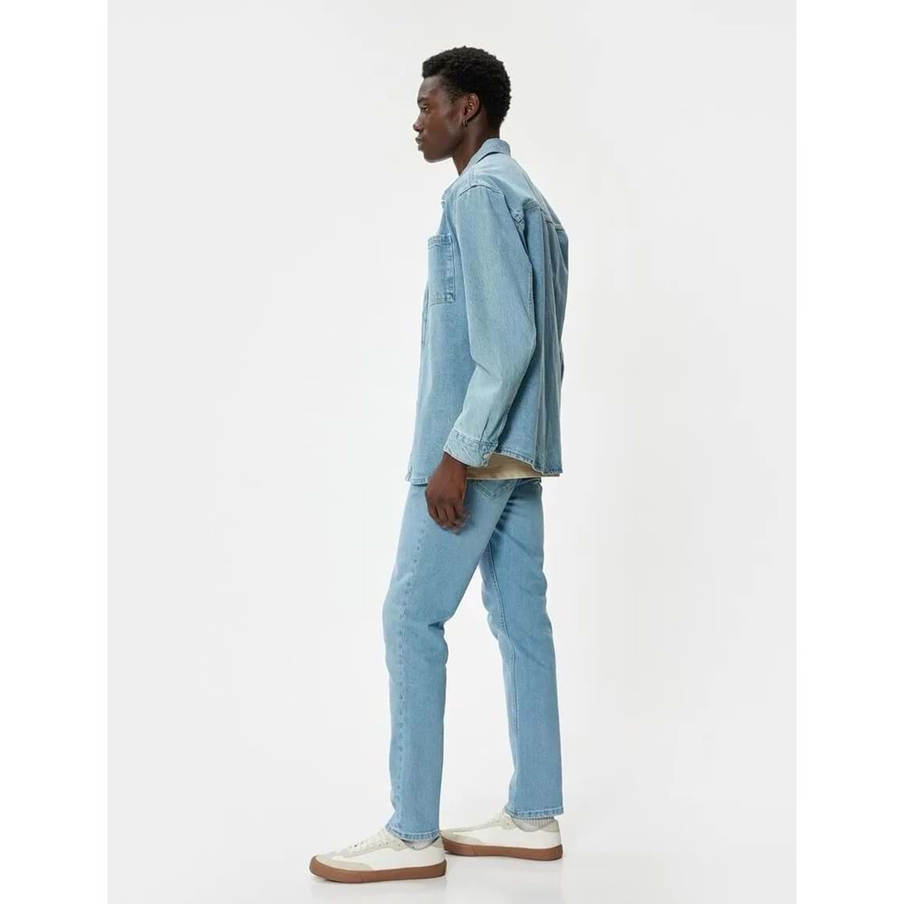 Slim Fit Kot Pantolon - Brad Jean - KOTON - 5WAM40004ND - AÇIK İNDİGO - 32/32
