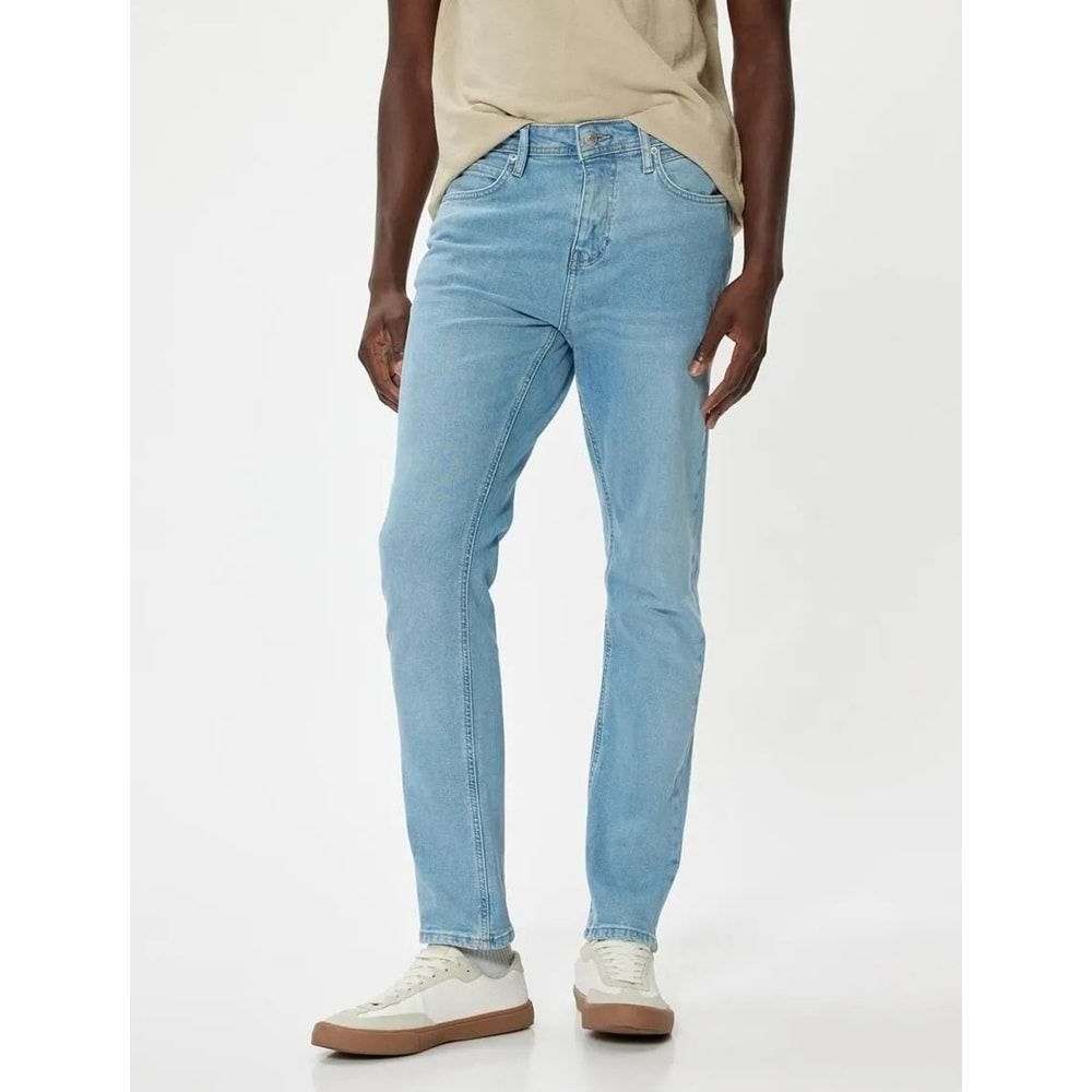 Slim Fit Kot Pantolon - Brad Jean - KOTON - 5WAM40004ND - AÇIK İNDİGO - 32/32