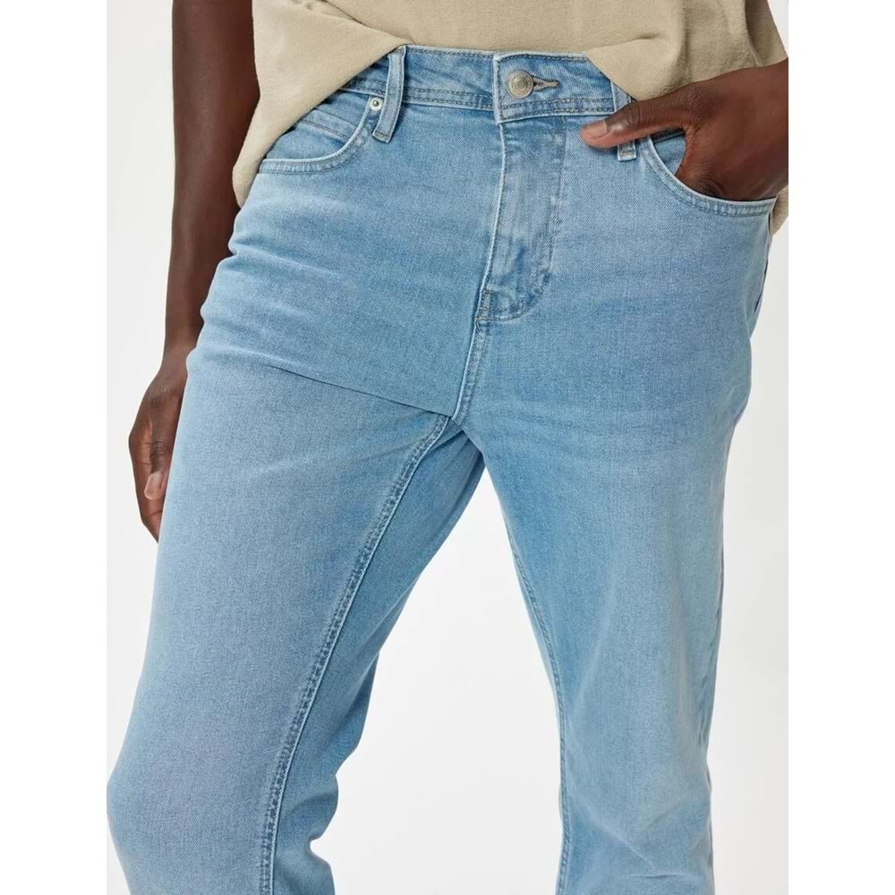 Slim Fit Kot Pantolon - Brad Jean - KOTON - 5WAM40004ND - AÇIK İNDİGO - 32/32