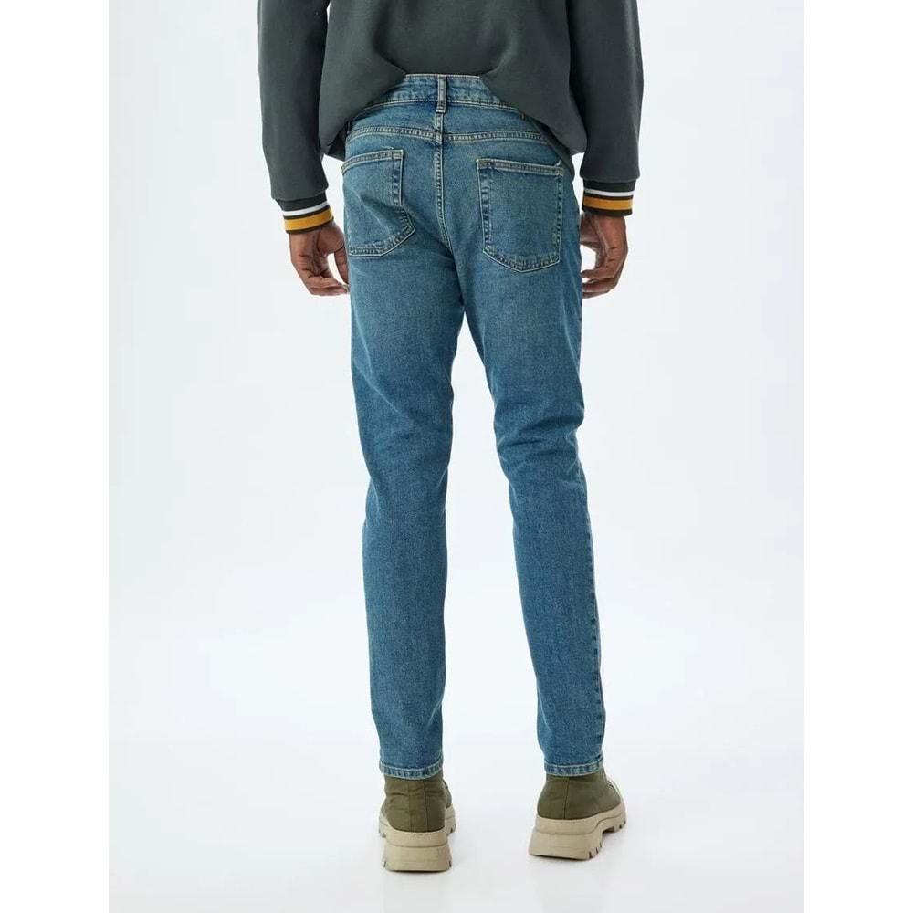Skinny Fit Kot Pantolon - Michael Jean - KOTON - 5WAM40012ND - ORTA İNDİGO - 32/30