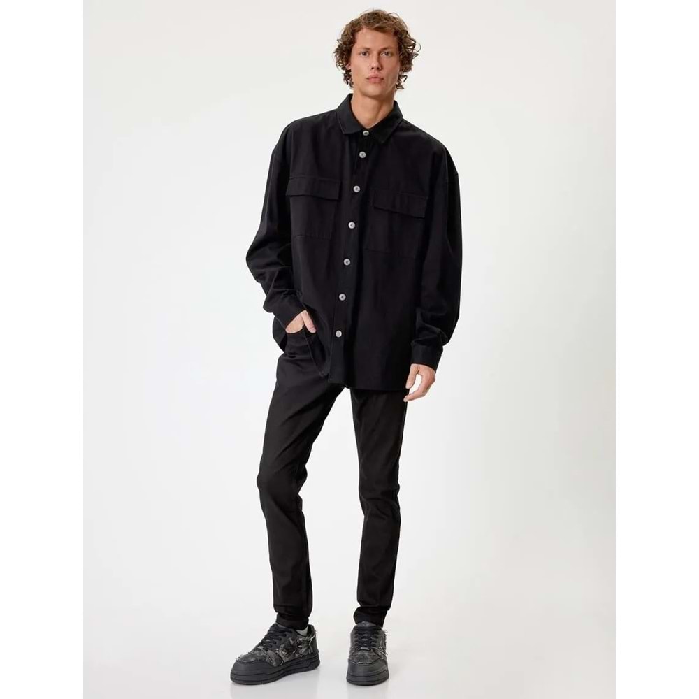 Super Skinny Fit Kot Pantolon - Justin Jean - KOTON - 5WAM40024ND - SİYAH - 30/30