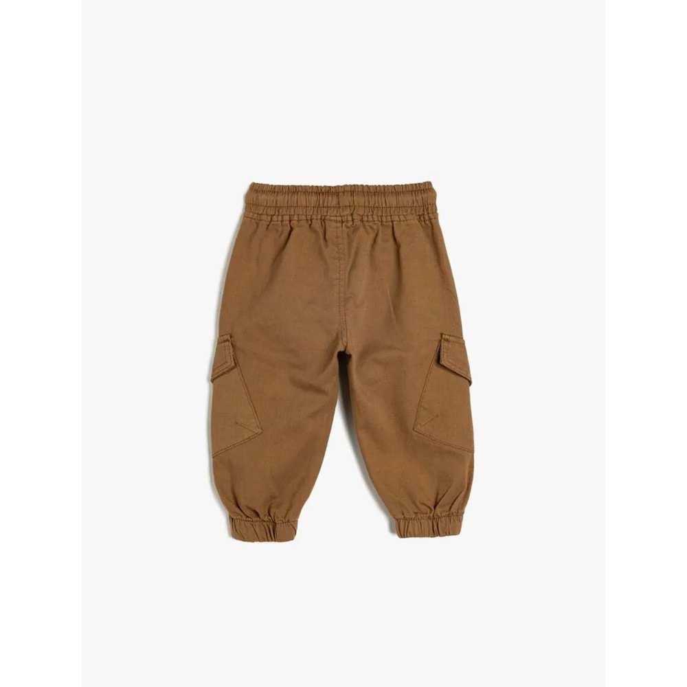 Erkek Bebek Jogger Kargo Pantolon - KOTON - 5WMB40016TW - KAHVERENGİ - 12-18 AY