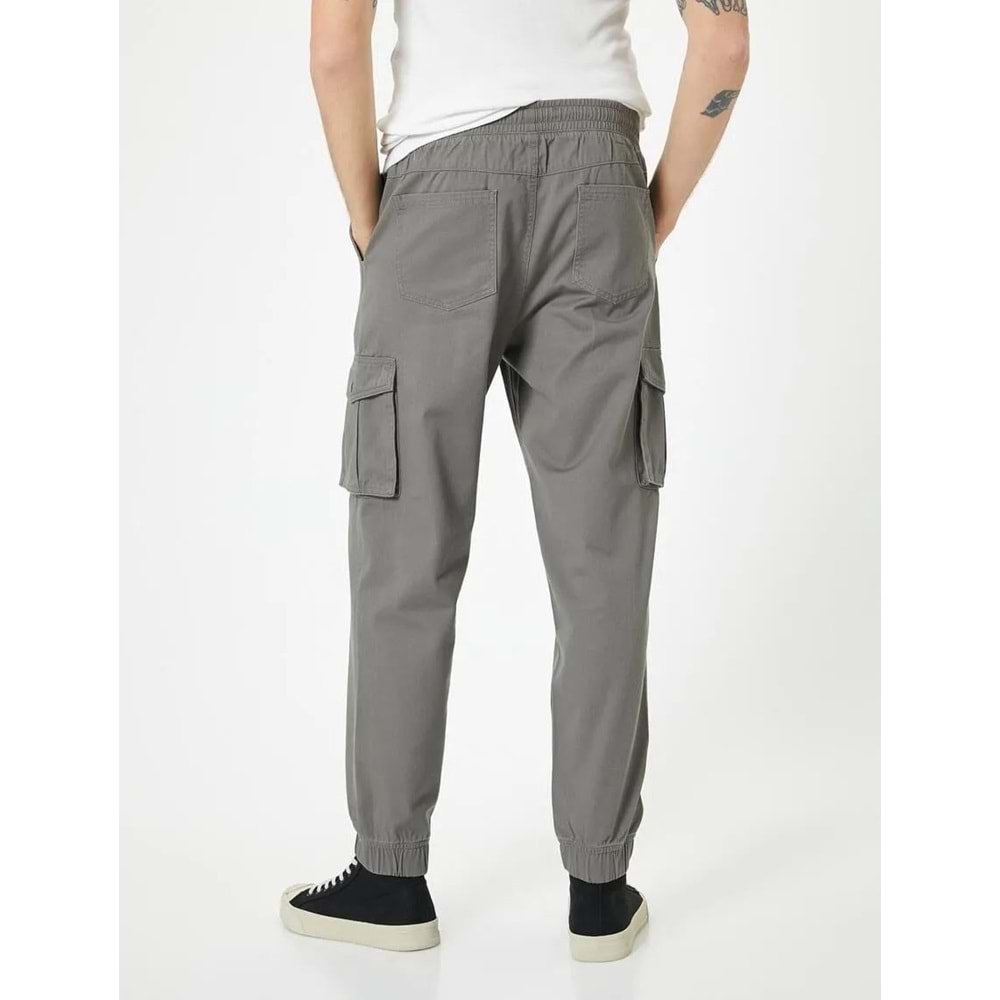 Kargo Cepli Pantolon Jogger - KOTON - 4SAM40089HW - GRİ - 42