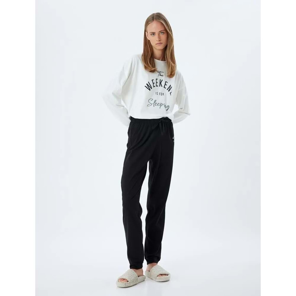 Pijama Takımı Baskılı Uzun Kollu - 5WLK40063MK - XS - ST00007480-418192