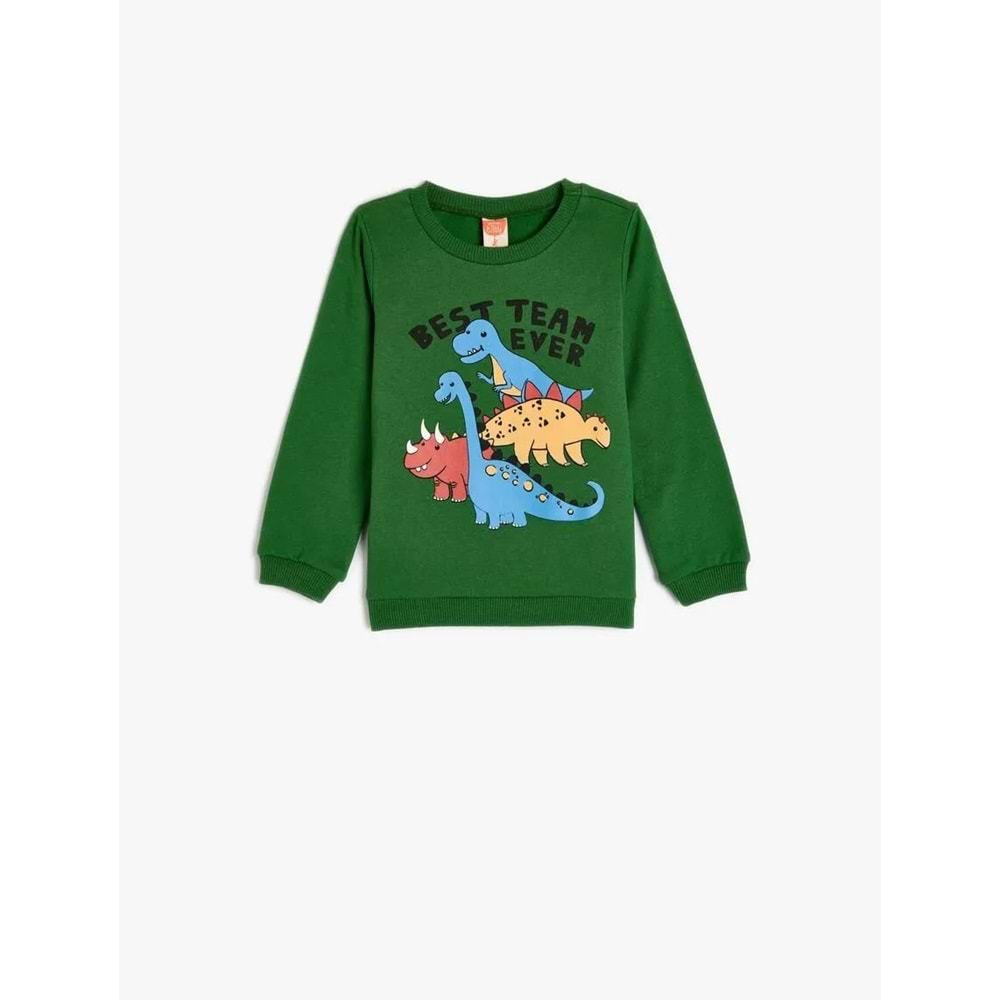 Erkek Bebek Dinozorlu Sweat 5WMB10144TK