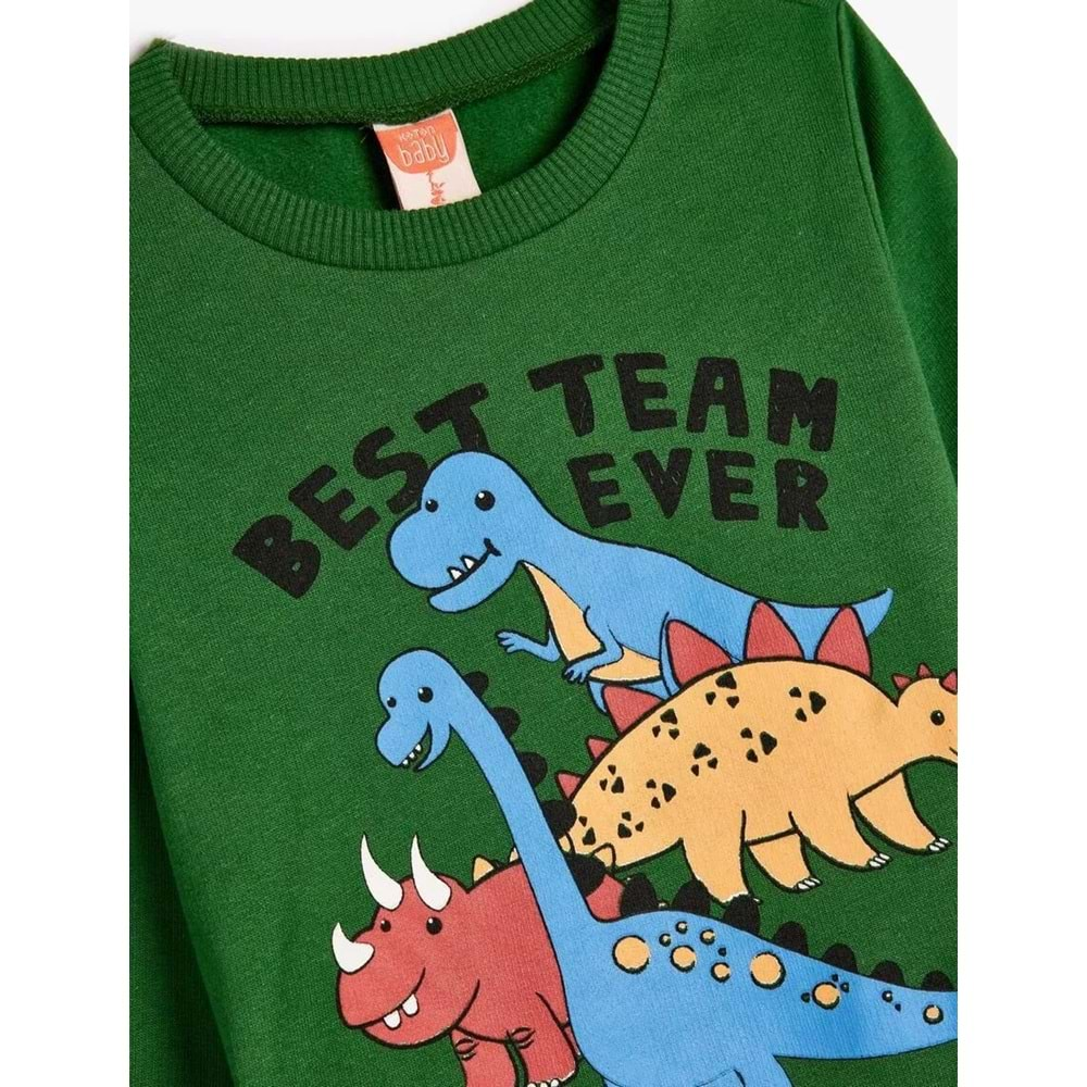 Erkek Bebek Dinozorlu Sweat 5WMB10144TK