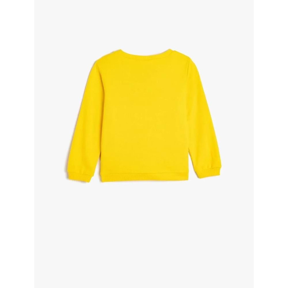 Erkek Bebek Sweatshirt Canavar Baskılı - KOTON - 5WMB10168TK - SARI - 12-18 AY