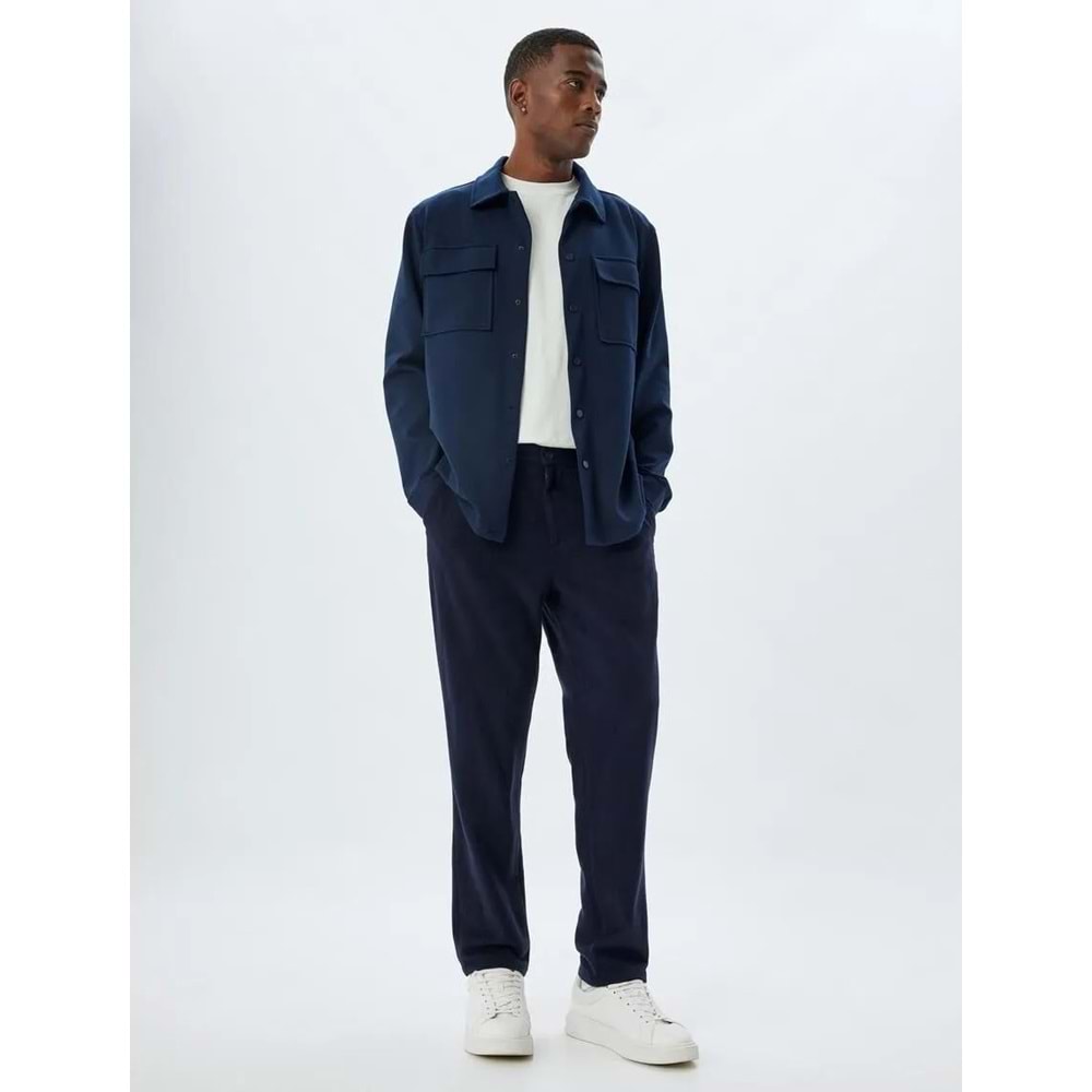 Chino Pantolon Cep Detaylı Viskon Karışımlı - KOTON - 5WAM40025HW - LACİVERT - 40
