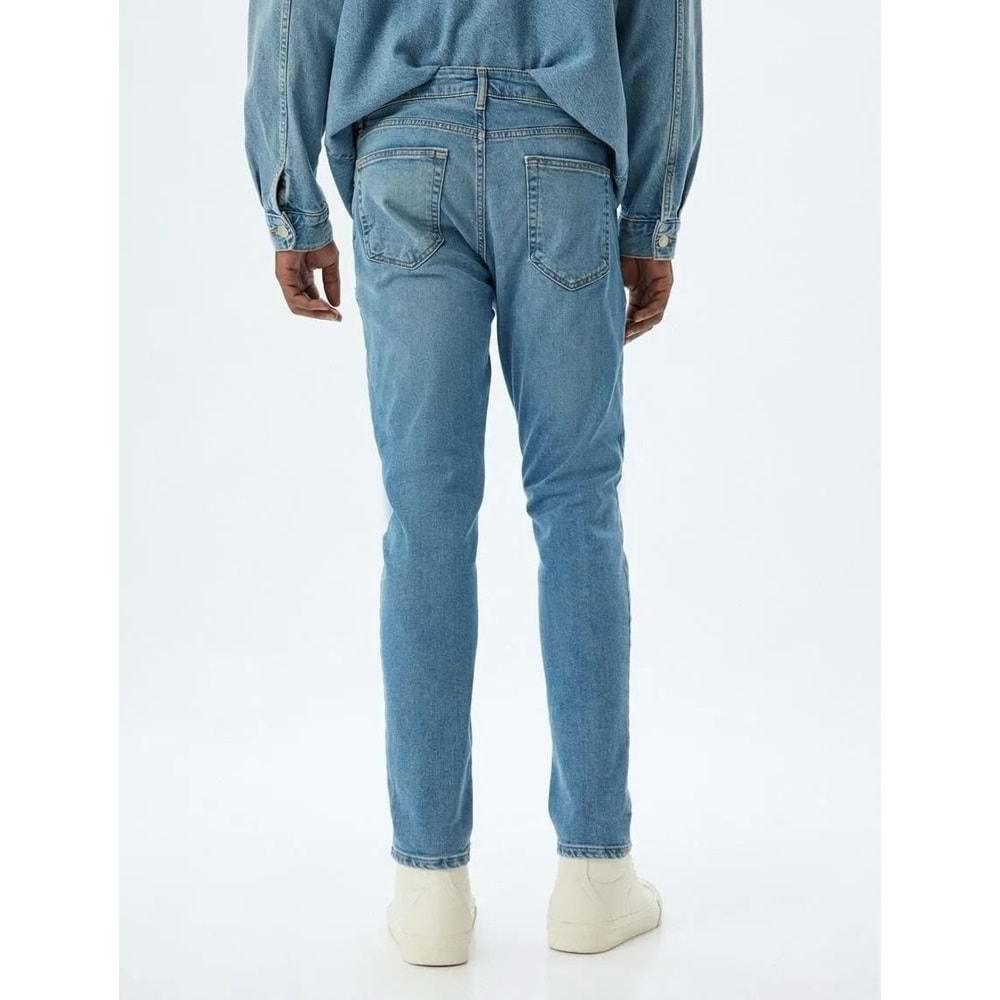 Skinny Fit Kot Pantolon - Michael Jean - KOTON - 5WAM40017ND - AÇIK İNDİGO - 32/30