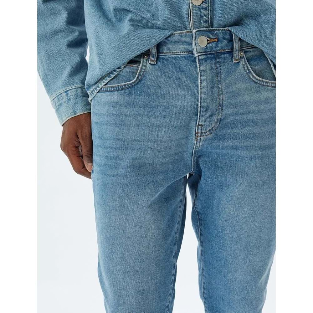 Skinny Fit Kot Pantolon - Michael Jean - KOTON - 5WAM40017ND - AÇIK İNDİGO - 36/32