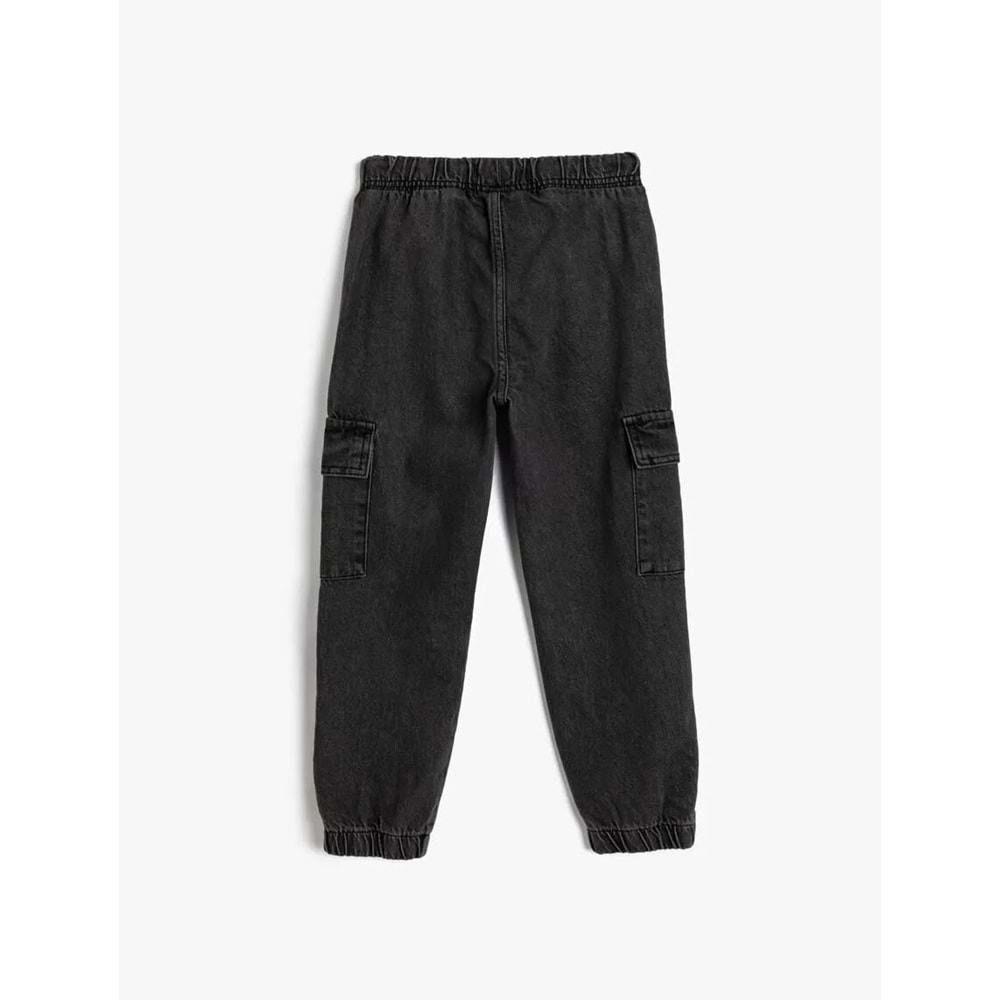 Erkek Çocuk Çocuk Jogger Kot Pantolon - KOTON - 5WKB40009TD - GRİ - 7-8 YAŞ