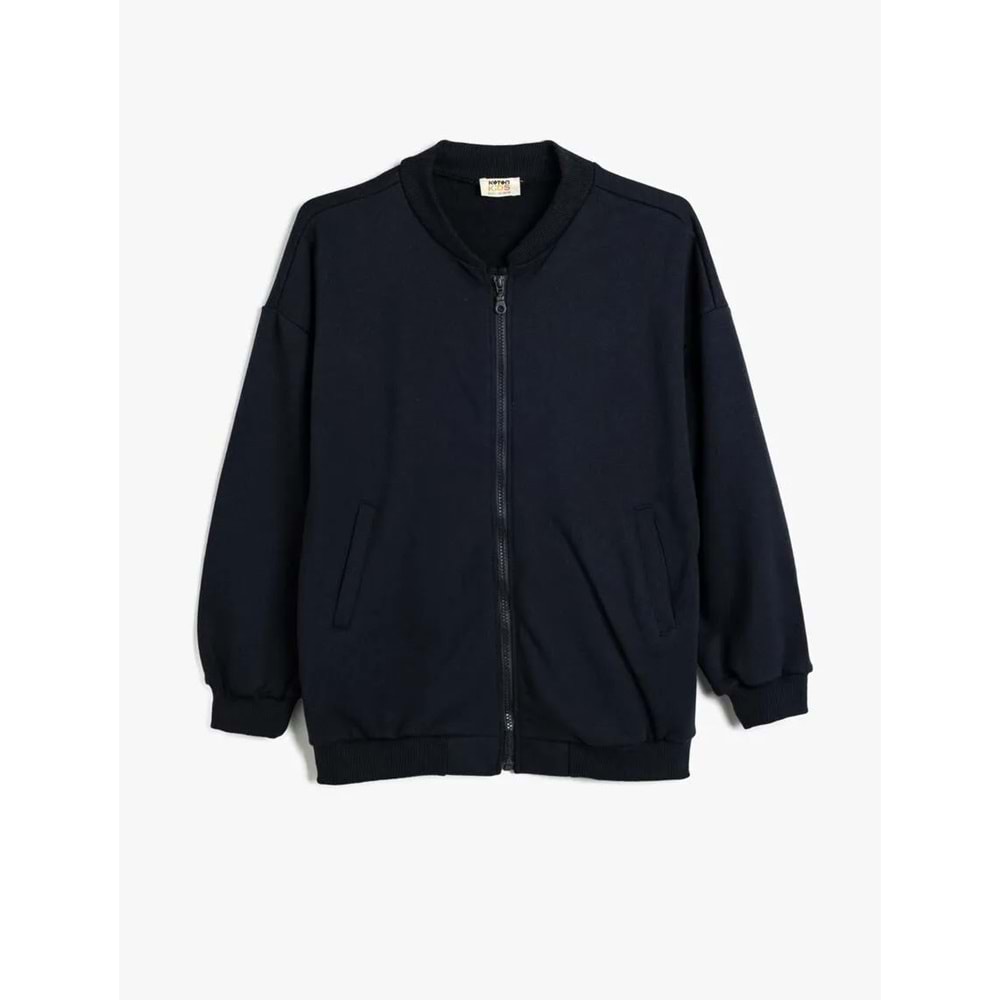 Kız Çocuk Okul Sweatshirt Uzun Kollu - KOTON - 5WKG10393AK - LACİVERT - 6-7 YAŞ